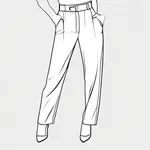 white high-waisted pants image